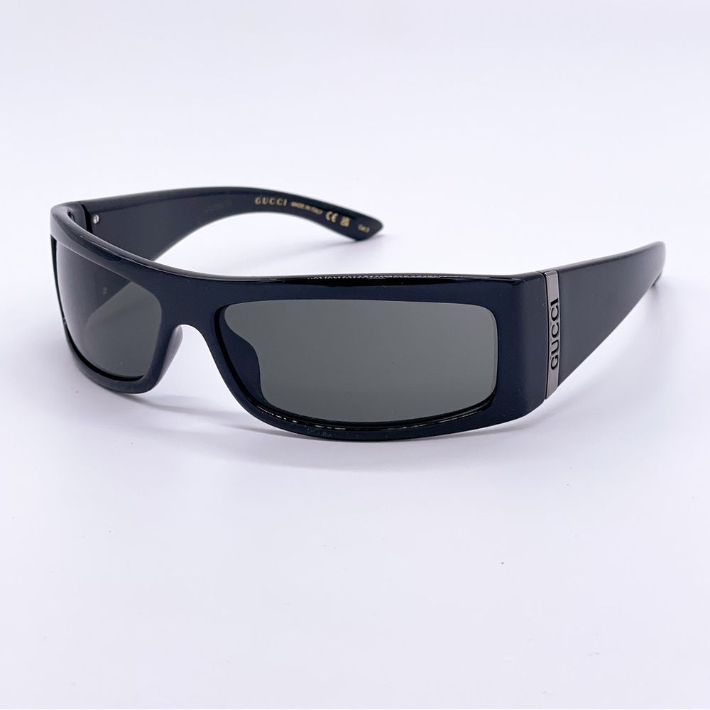 NEW GUCCI GG1492S BLACK UNISEX SHIELD SUNGLASSES GUCCI - Picture 4 of 14